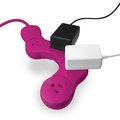 Quirky Quirky VPVJP-PK01 Pivot Power Junior - 4 Outlet; Pink VPVJP-PK01